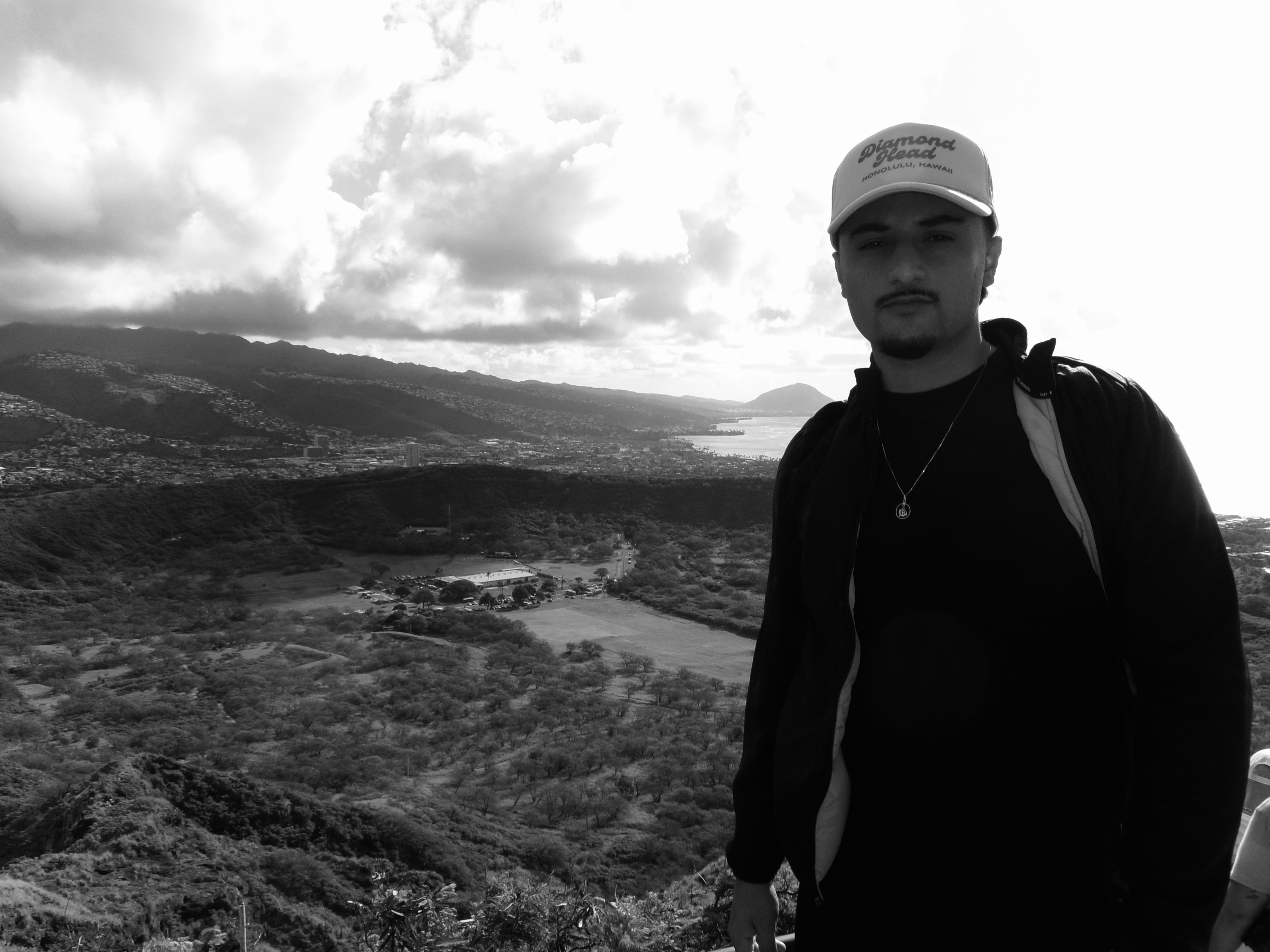 Mahdi on a hiking trail overlook